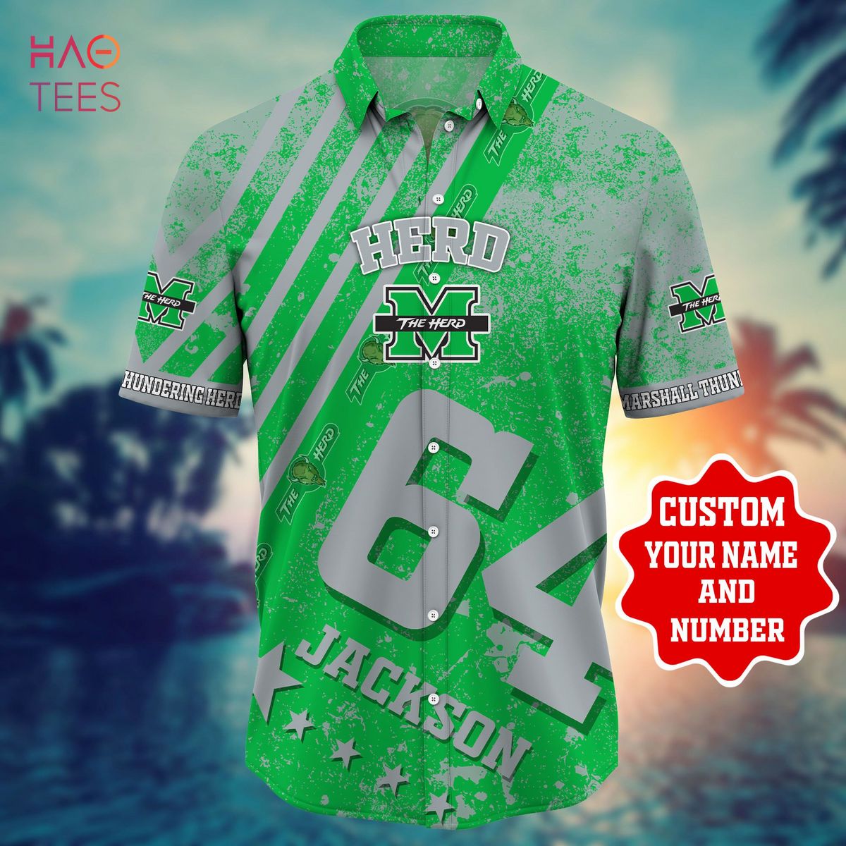 Personalized Hawaiian Shirt for Marshall Thundering Herd Fans
