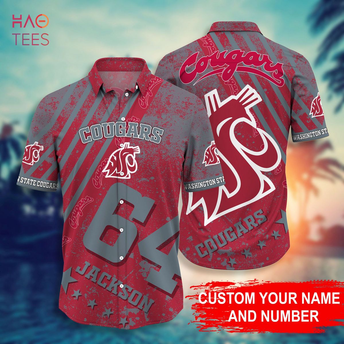 Personalized Hawaiian Shirt for Washington State Cougars Fans