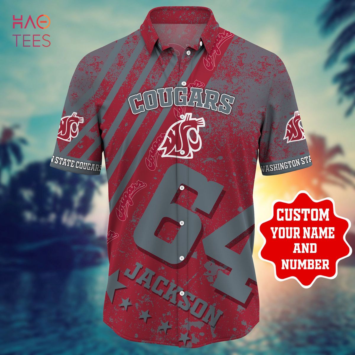 Personalized Hawaiian Shirt for Washington State Cougars Fans