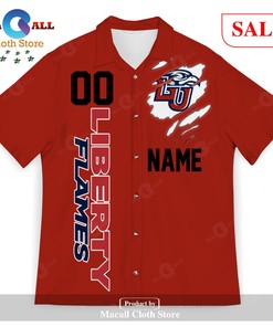 Personalized Liberty Flames Football Helmet Hawaiian Shirt - Creative and Unique Gift 