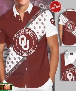 Personalized Men's Oklahoma Sooners Hawaiian Shirt