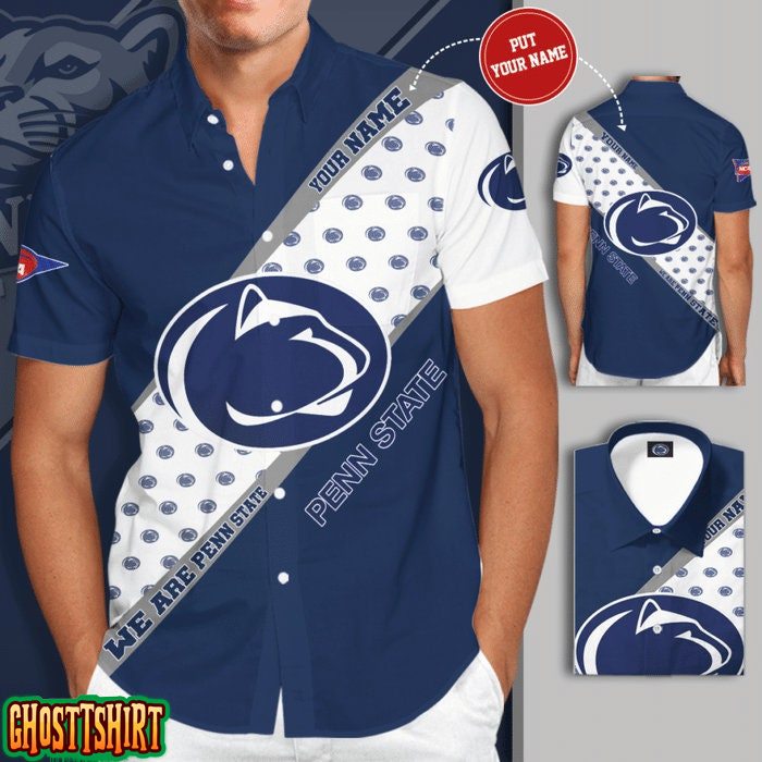 Personalized Men's Penn State Nittany Lions Hawaiian Shirt