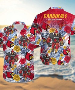 Personalized NCAA Louisville Cardinals Mascot Hawaiian Shirt for Men