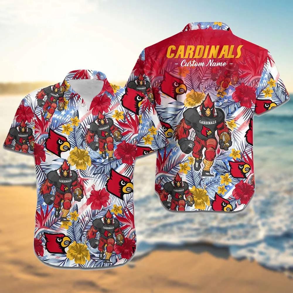 Personalized NCAA Louisville Cardinals Mascot Hawaiian Shirt for Men