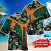 Personalized NCAA Miami Hurricanes Green Orange Hawaiian Shirt - Add Your Personal Touch.
