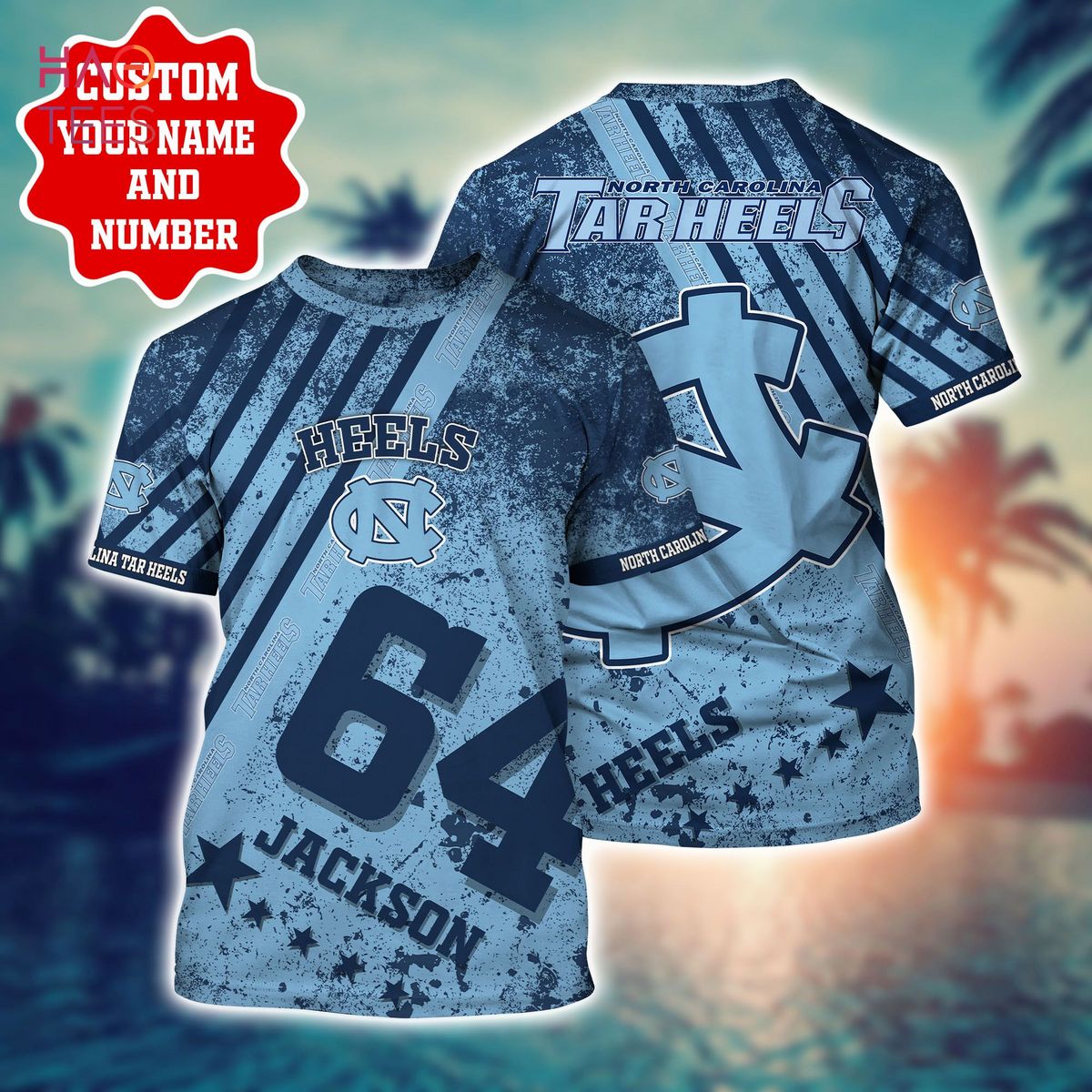 Personalized North Carolina Tar Heels Hawaiian Shirt - Trending this Summer