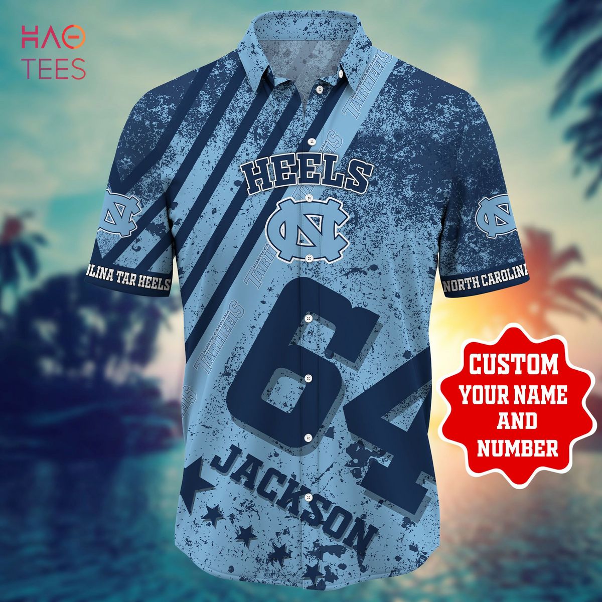 Personalized North Carolina Tar Heels Hawaiian Shirt - Trending this Summer