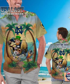 Personalized Notre Dame Fighting Irish Beach Party Hawaiian Shirt