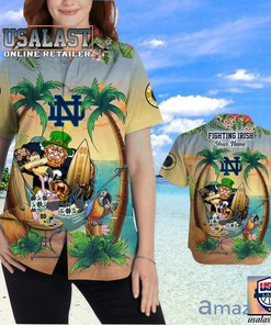 Personalized Notre Dame Fighting Irish Beach Party Hawaiian Shirt