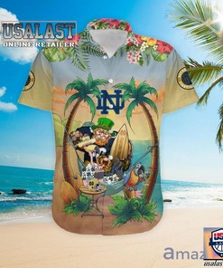 Personalized Notre Dame Fighting Irish Beach Party Hawaiian Shirt