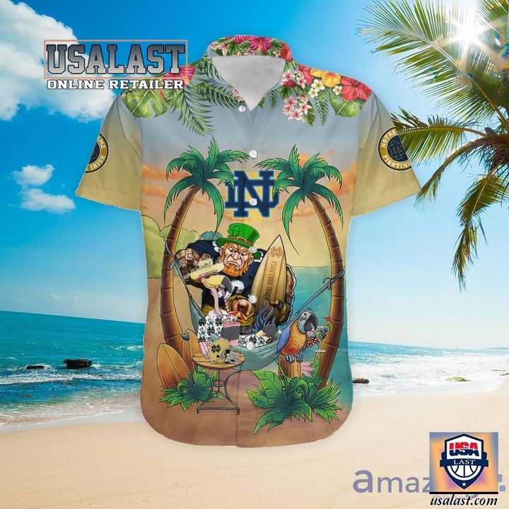Personalized Notre Dame Fighting Irish Beach Party Hawaiian Shirt