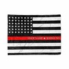 Personalized Redline Firefighter Throw Blanket for Men