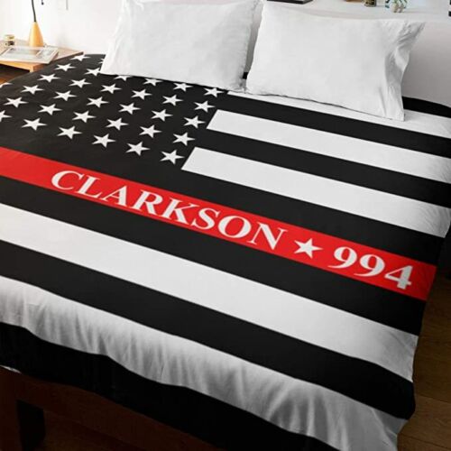 Personalized Redline Firefighter Throw Blanket for Men