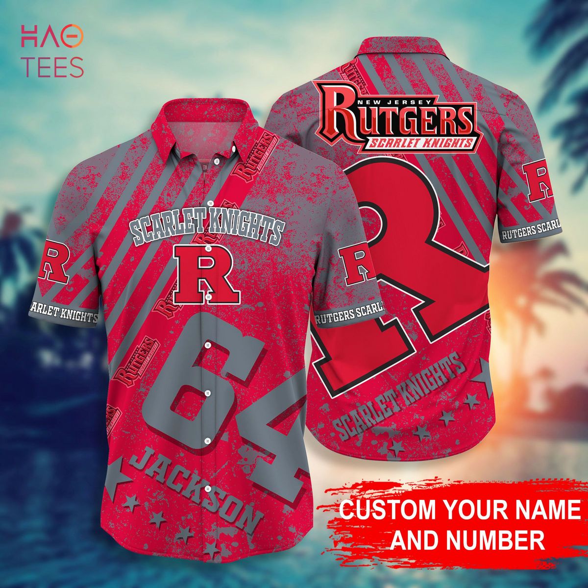 Personalized Rutgers Scarlet Knights Hawaiian Shirt - Trending this Summer