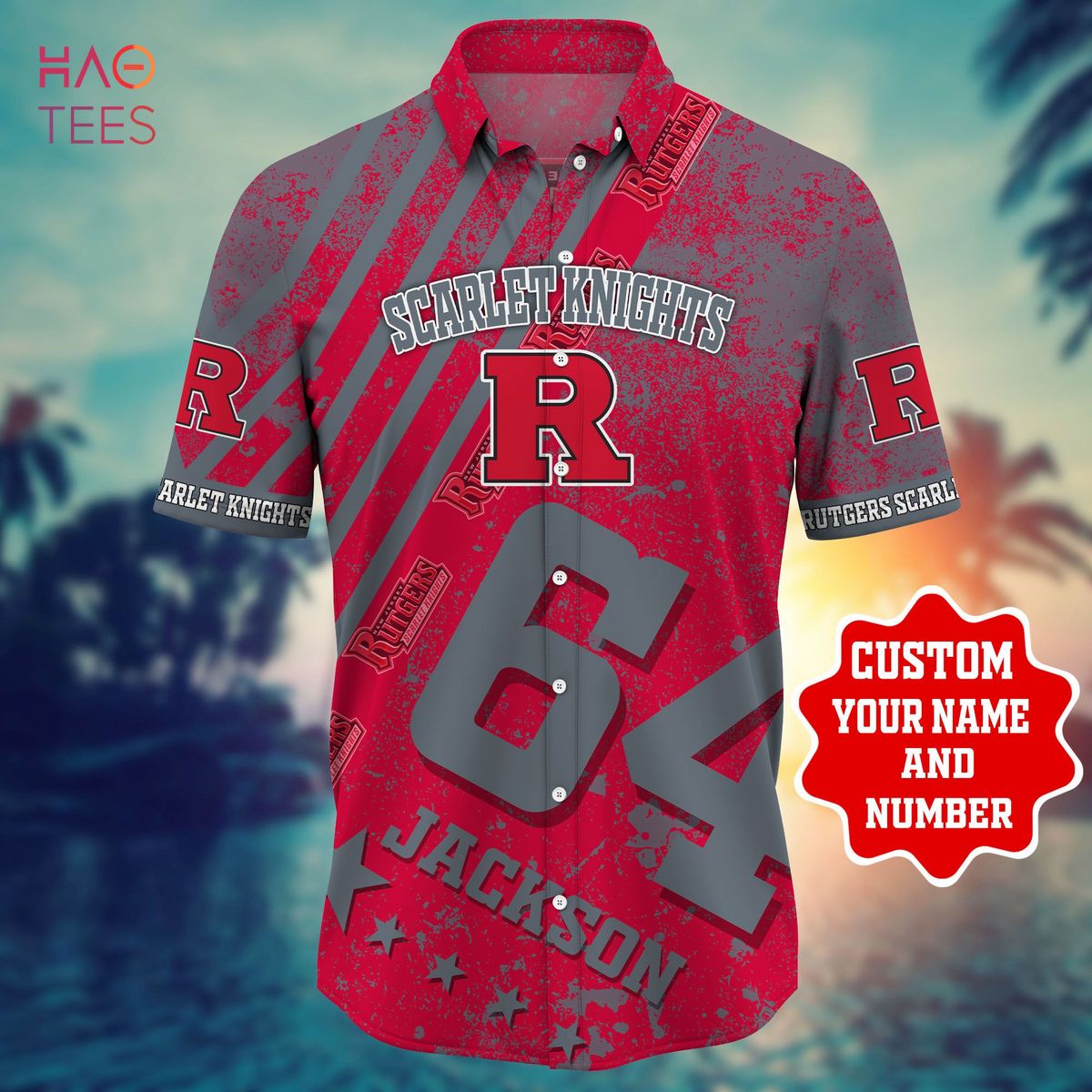 Personalized Rutgers Scarlet Knights Hawaiian Shirt - Trending this Summer