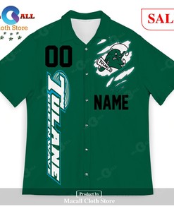 Personalized Tulane Green Wave Sports American Football Helmet Hawaii Shirt