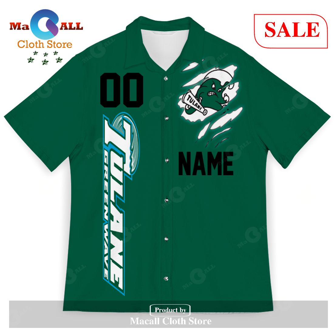 Personalized Tulane Green Wave Sports American Football Helmet Hawaii Shirt