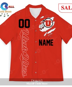 Personalized Utah Utes Sports American Football Helmet Hawaii Shirt