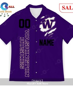 Personalized Washington Huskies Sports American Football Helmet Hawaii Shirt