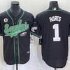 Philadelphia Eagles #1 Jalen Hurts Jersey Mlb Jersey - Black