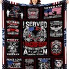 Proud Patriotic Hard Head Veterans Throw Blanket 50x60