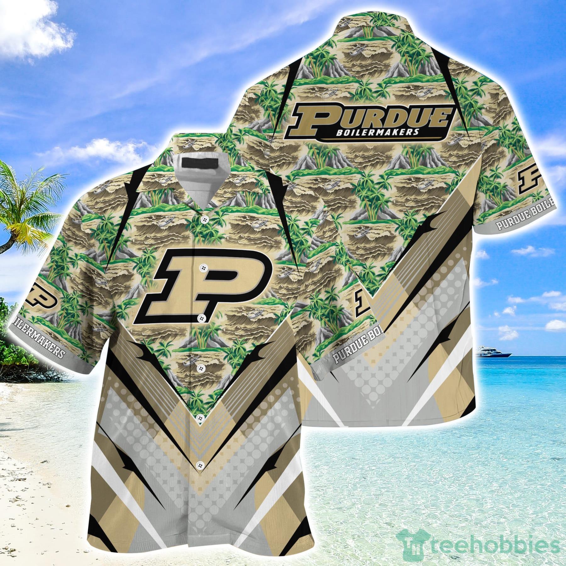 Purdue Boilermakers Summer Hawaiian Shirt and Short for NCAA Fans