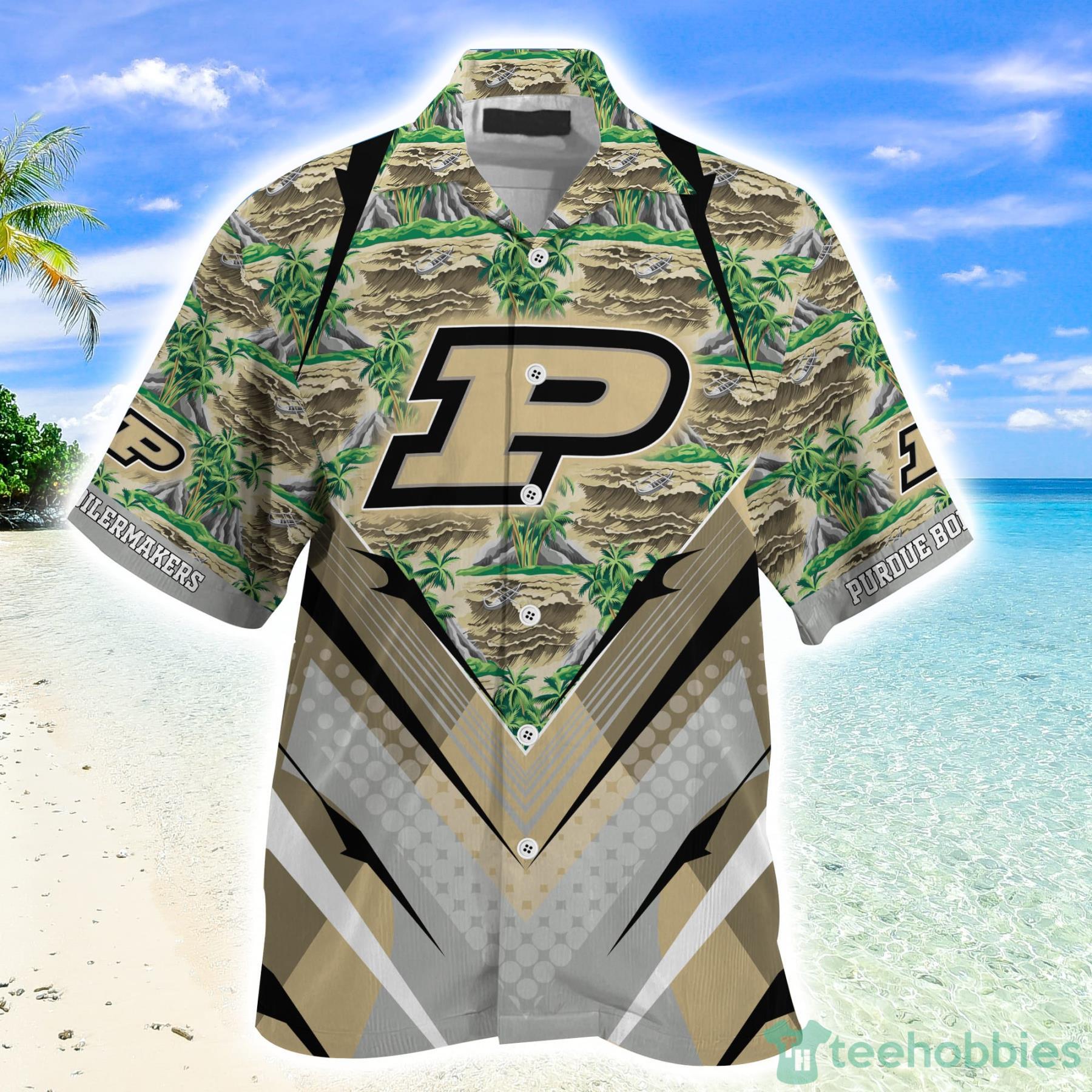 Purdue Boilermakers Summer Hawaiian Shirt and Short for NCAA Fans