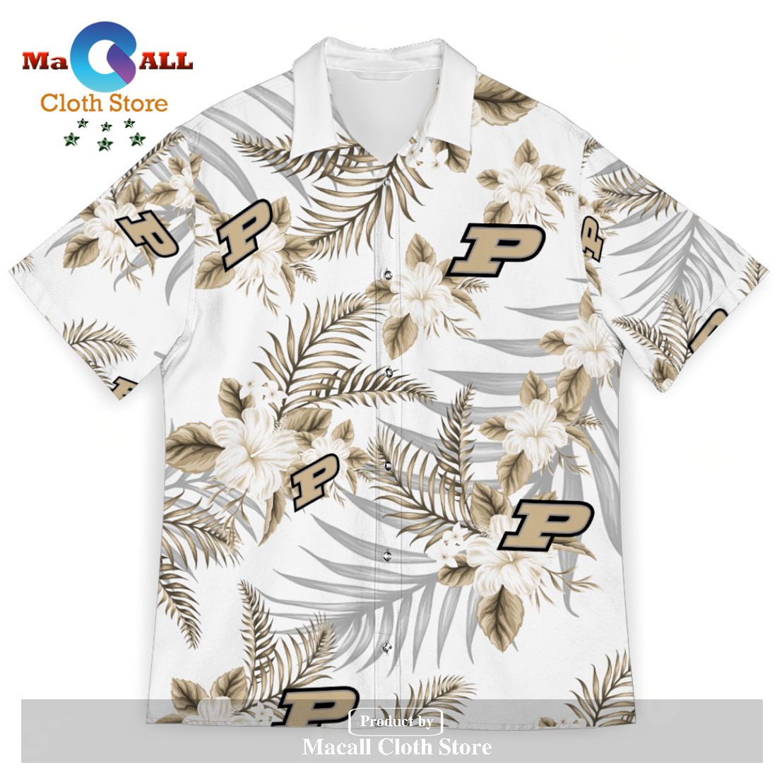 Purdue Boilermakers Trending Sports American Hawaiian Tropical Patterns Hawaii Shirt