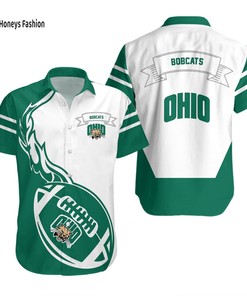 Represent Ohio Bobcats with NCAA Hawaiian Shirt
