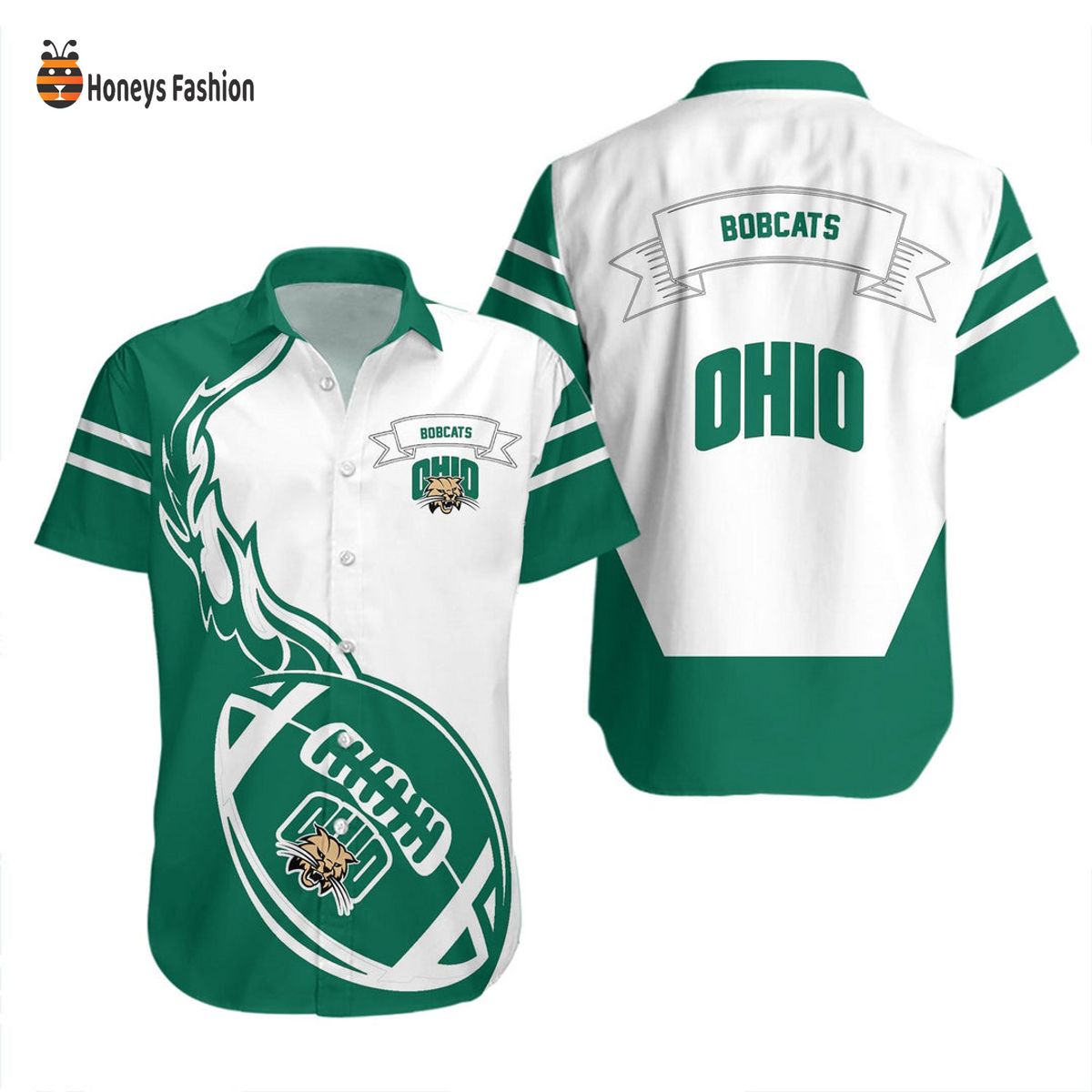 Represent Ohio Bobcats with NCAA Hawaiian Shirt