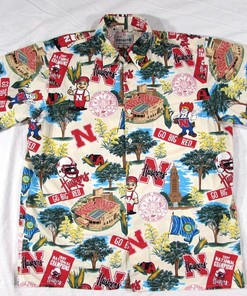 Retro Reyn Spooner American Classics Nebraska Cornhuskers Hawaiian Shirt
