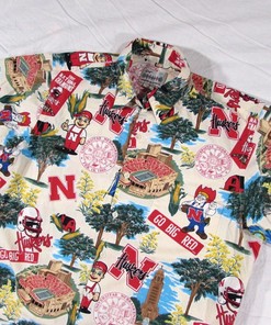 Retro Reyn Spooner American Classics Nebraska Cornhuskers Hawaiian Shirt