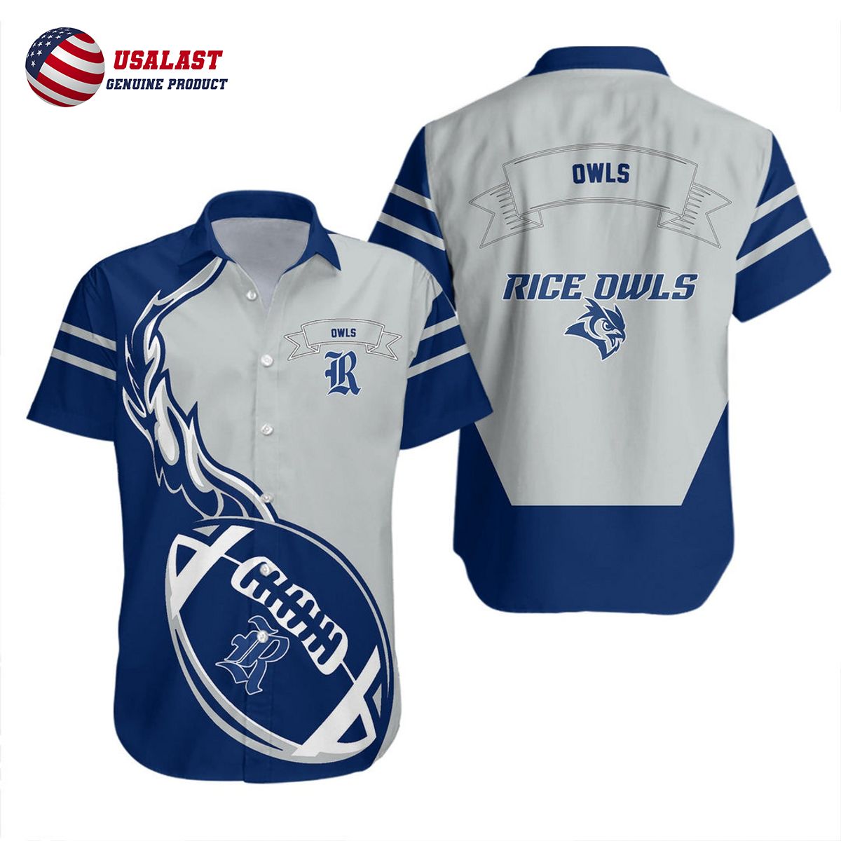 Rice Owls Genuine NCAA Hawaiian Shirt Perfect for Summer