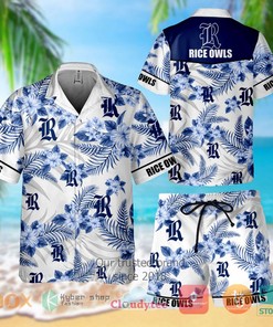 Rice Owls Hawaiian Shirt And Shorts - Show Your Owl Spirit in Style