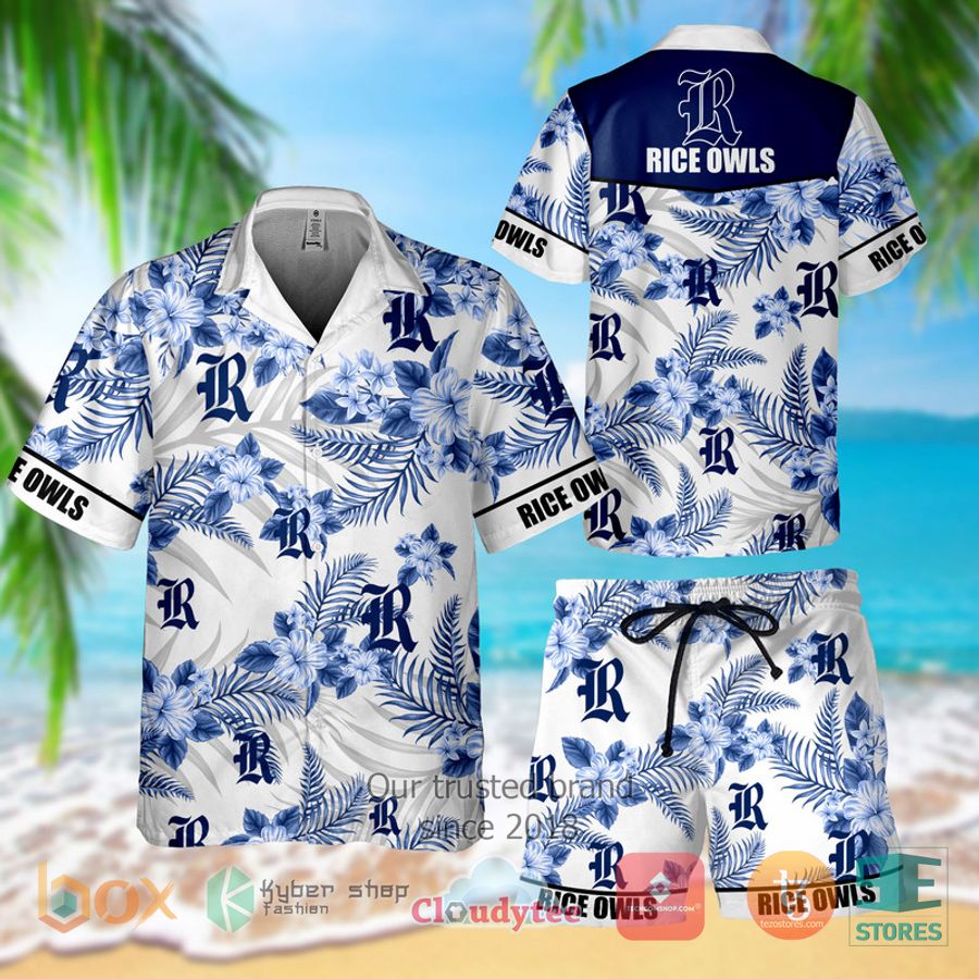 Rice Owls Hawaiian Shirt And Shorts - Show Your Owl Spirit in Style
