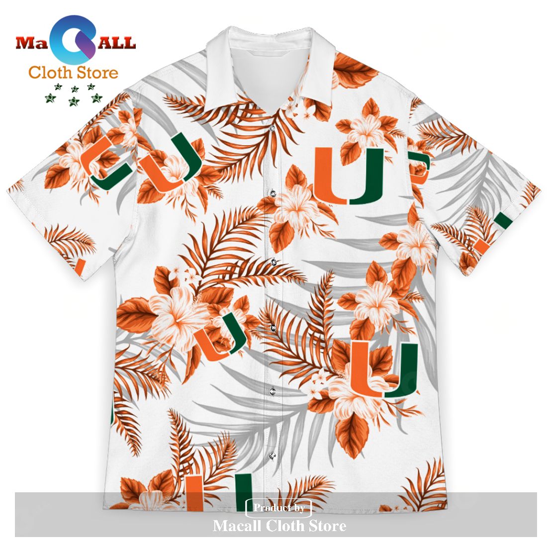 Rock Miami Hurricanes Orange Hawaiian Shirt at the Stadium