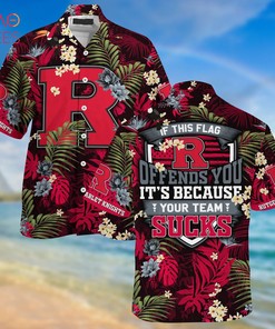 Rutgers Scarlet Knights Hawaiian Shirt And Shorts For Summer, Tropical Patterns For Fans 