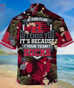 Rutgers Scarlet Knights Hawaiian Shirt And Shorts For Summer, Tropical Patterns For Fans 