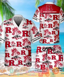 Rutgers Scarlet Knights Hawaiian Shirt And Shorts - Perfect Outfit for Game Day or Any Day