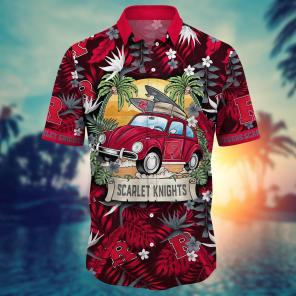 Rutgers Scarlet Knights NCAA Flower Hawaii Shirt For Fans Ver 1