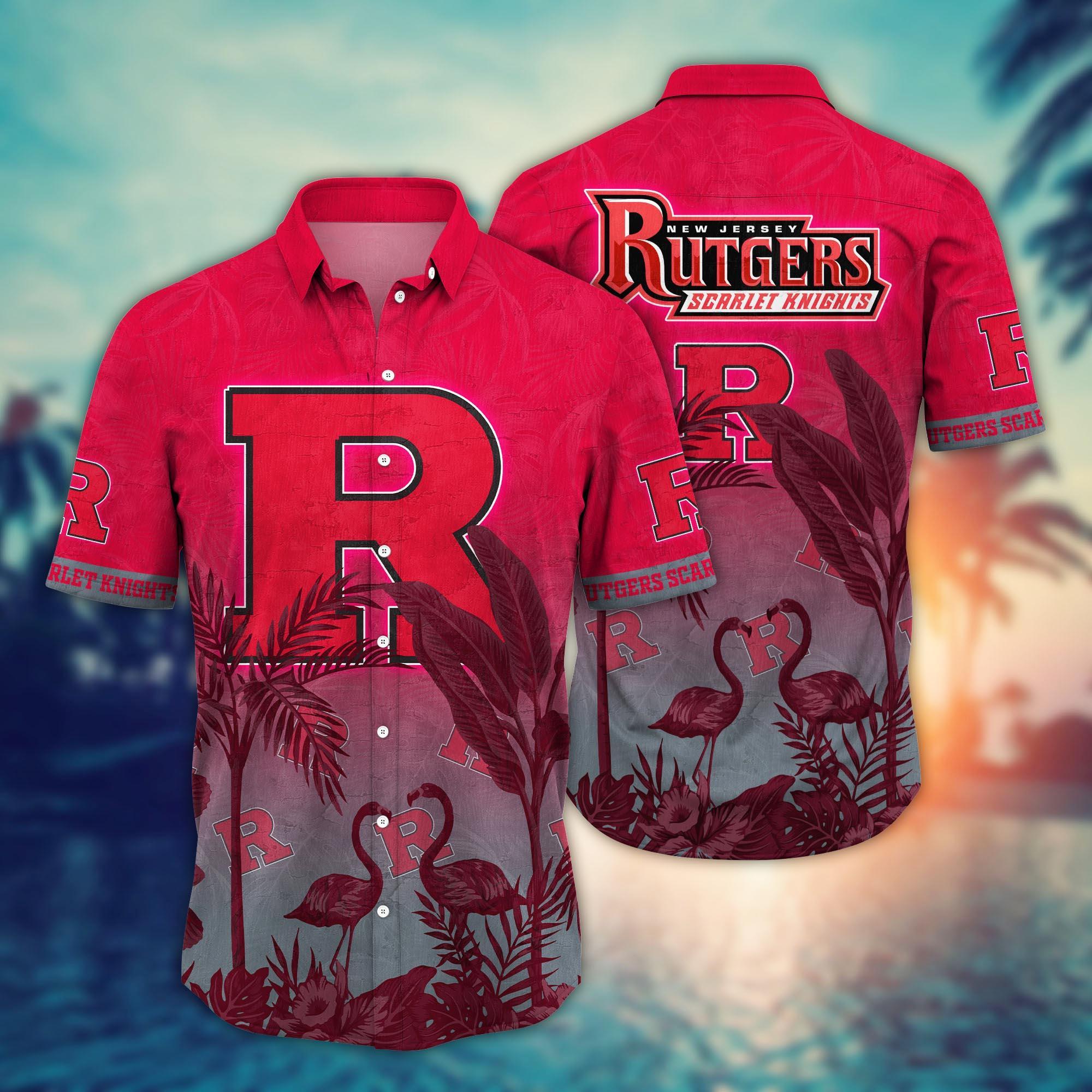 Rutgers Scarlet Knights NCAA Flower Hawaii Shirt For Fans Ver 11