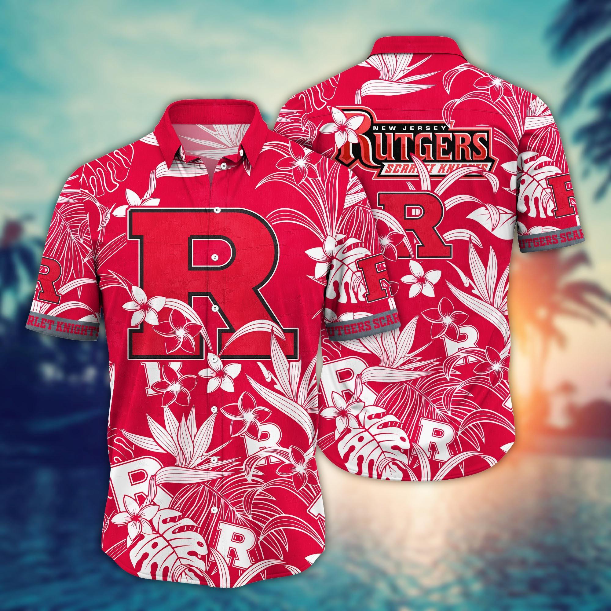 Rutgers Scarlet Knights NCAA Flower Hawaii Shirt For Fans Ver 14