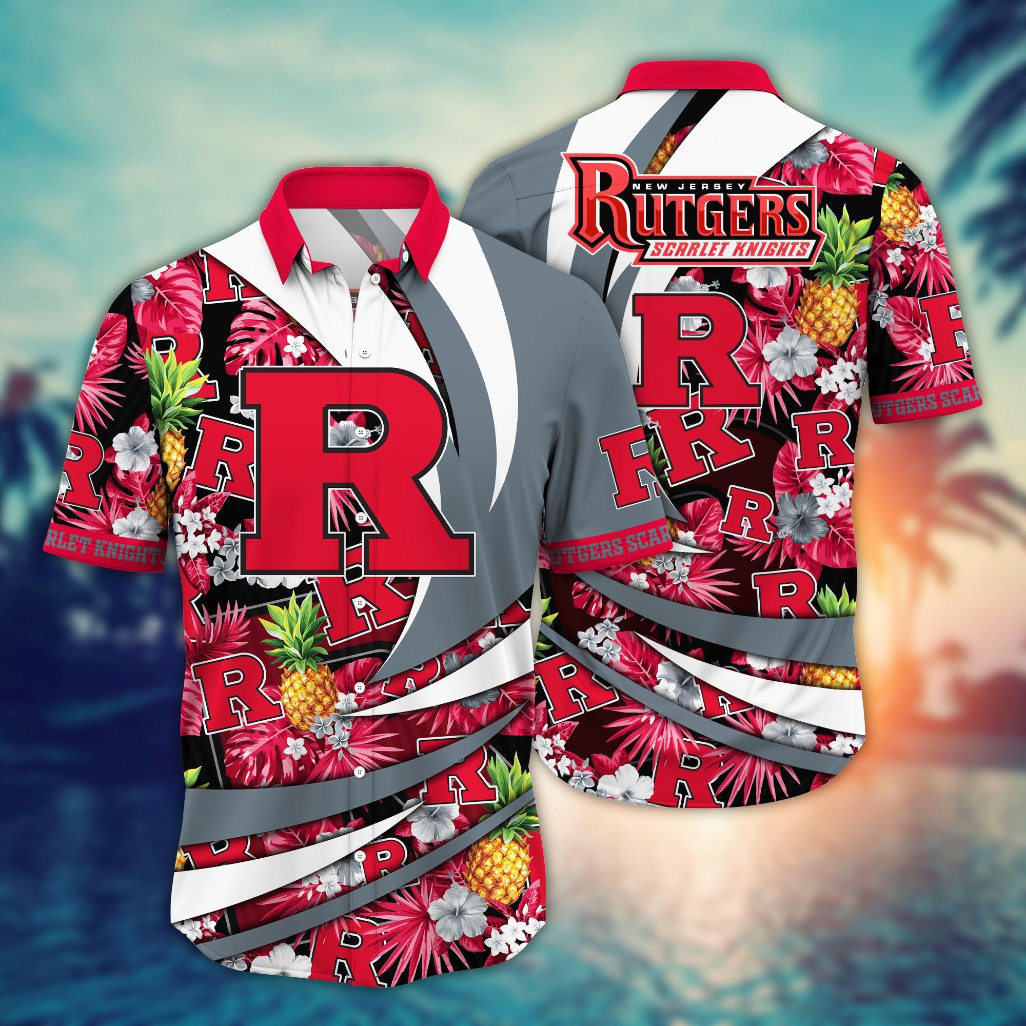 Rutgers Scarlet Knights NCAA Flower Hawaii Shirt For Fans Ver 18