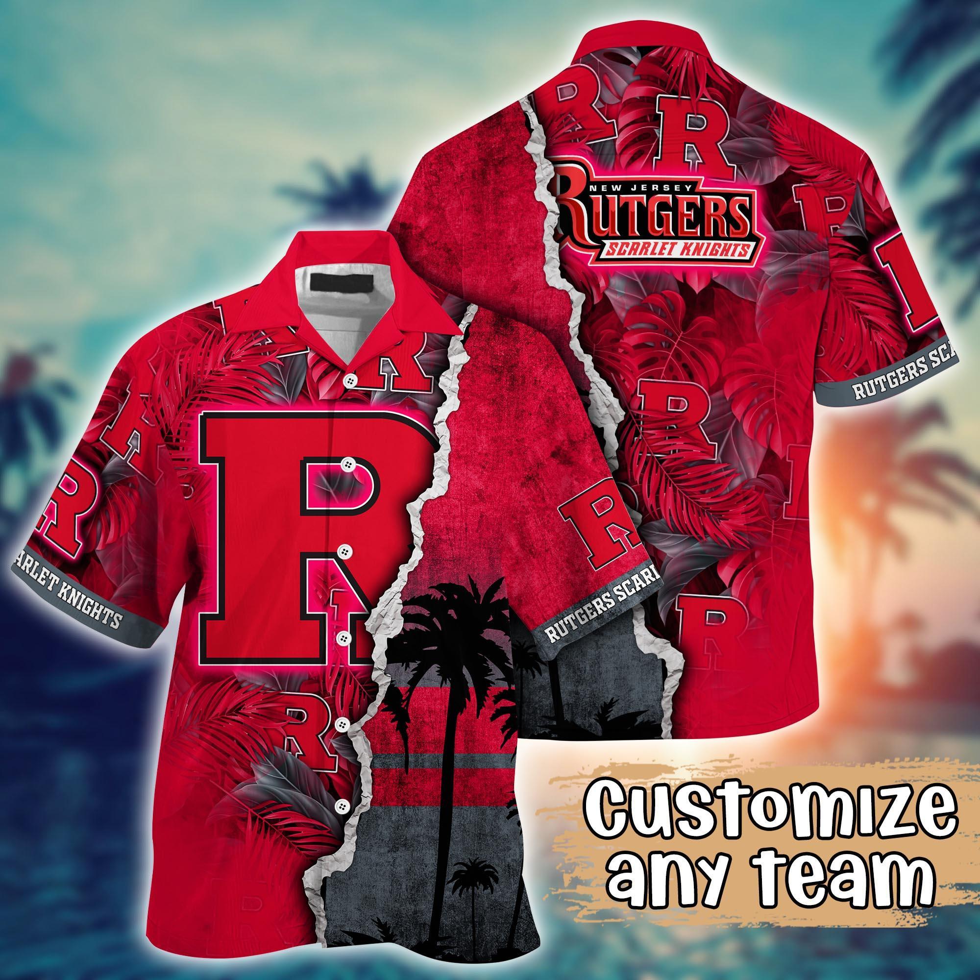 Rutgers Scarlet Knights NCAA Flower Hawaii Shirt For Fans Ver 33