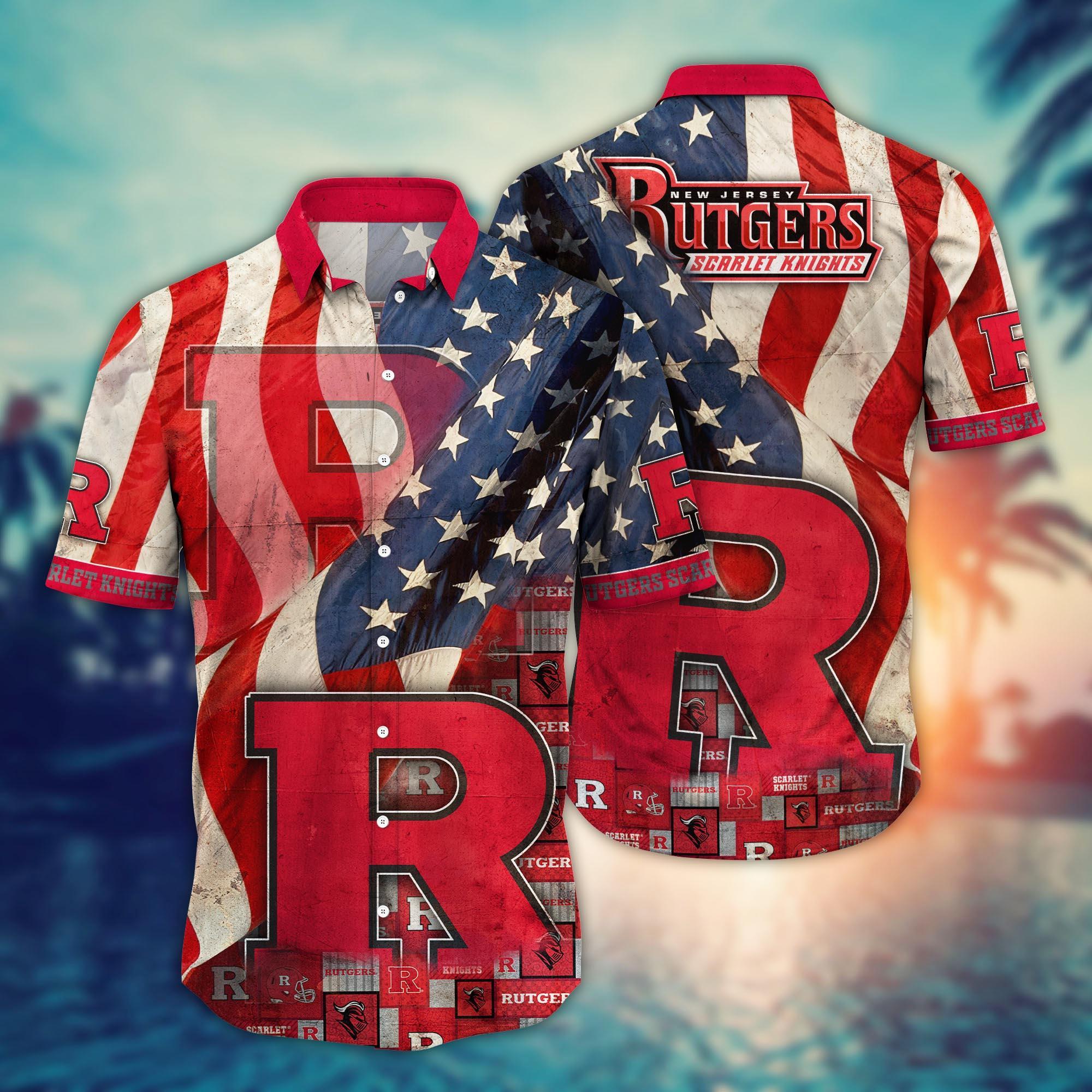 Rutgers Scarlet Knights NCAA Flower Hawaii Shirt For Fans Ver 8