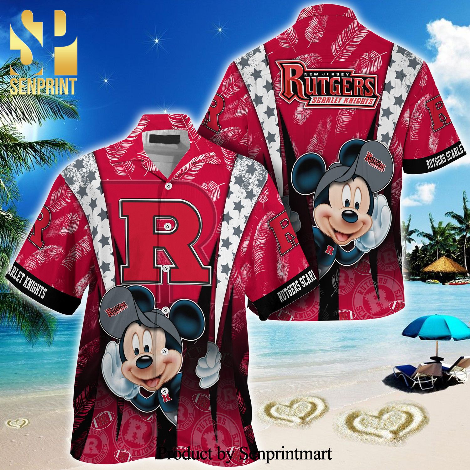 Rutgers Scarlet Knights Summer Hawaiian Shirt - Perfect for Fans of the Scarlet Knights