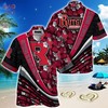 Rutgers Scarlet Knights Summer Hawaiian Shirt with Tropical Flower Pattern for Fans 