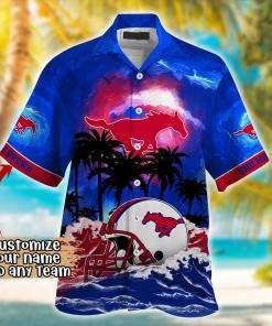 SMU Mustangs NCAA Best Hawaiian Shirt Ever- Customize Any Team Any League