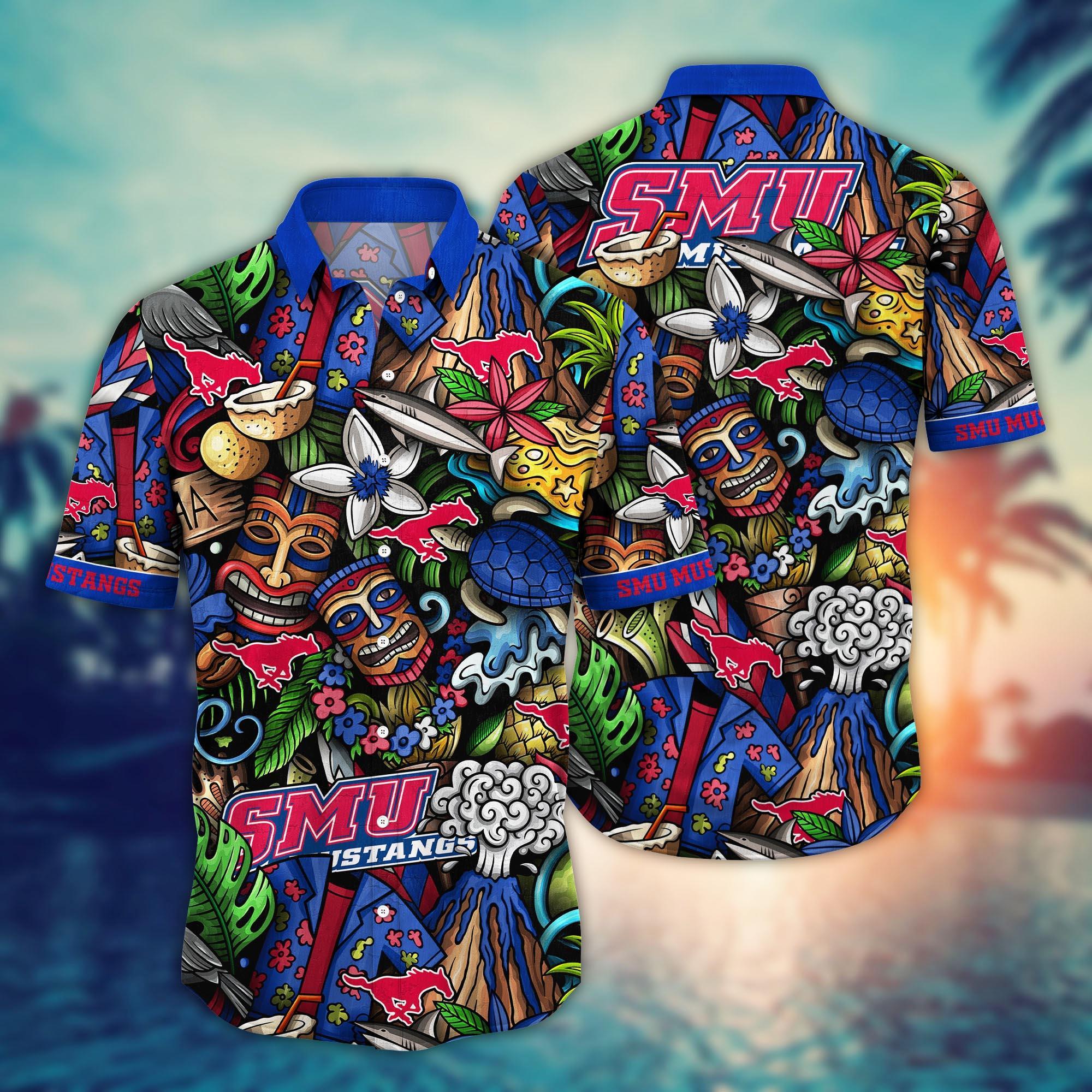 SMU Mustangs NCAA Flower Hawaii Shirt For Fans Ver 17