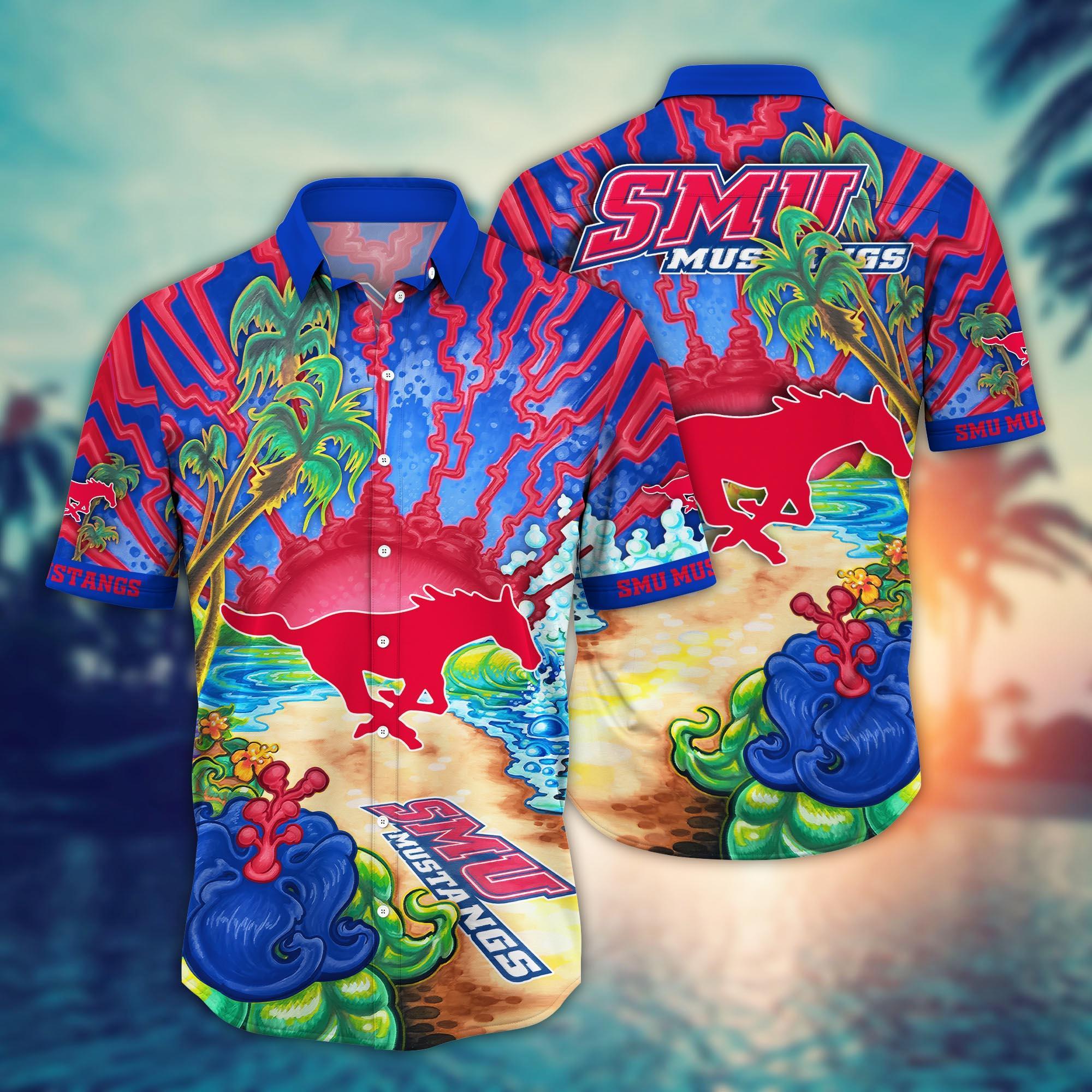 SMU Mustangs NCAA Flower Hawaii Shirt For Fans Ver 18